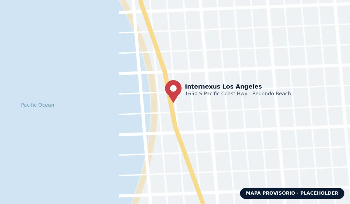 خريطة توضح Internexus Los Angeles على طريق ساحل المحيط الهادئ السريع، شاطئ ريدوندو